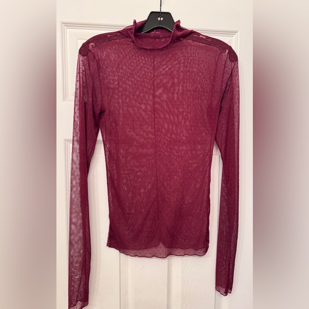 Free People On the Dot sheer mock turtleneck never worn